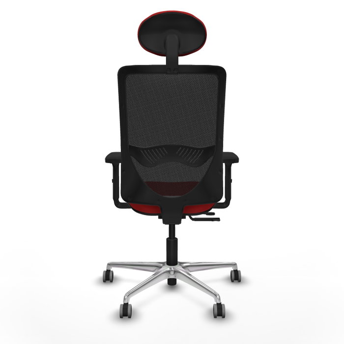 PIQUERAS Y CRESPO Silla de oficina Zulema con mecanismo Sincro/Traslack Rojo y Negro