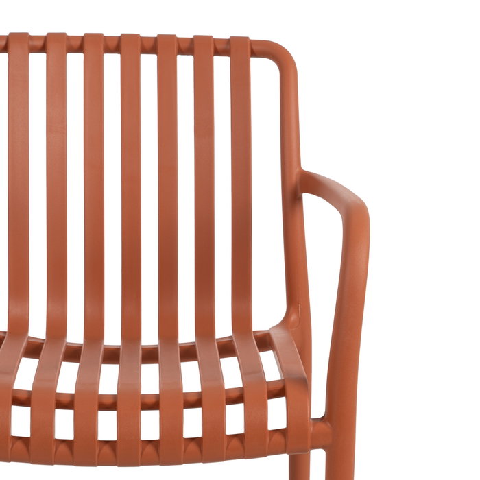 Silla Apilable Terracota Polipropileno 56 X 57 X 81 cm (Set de 2)