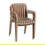 Silla Apilable Terracota Polipropileno 56 X 57 X 81 cm (Set de 2)