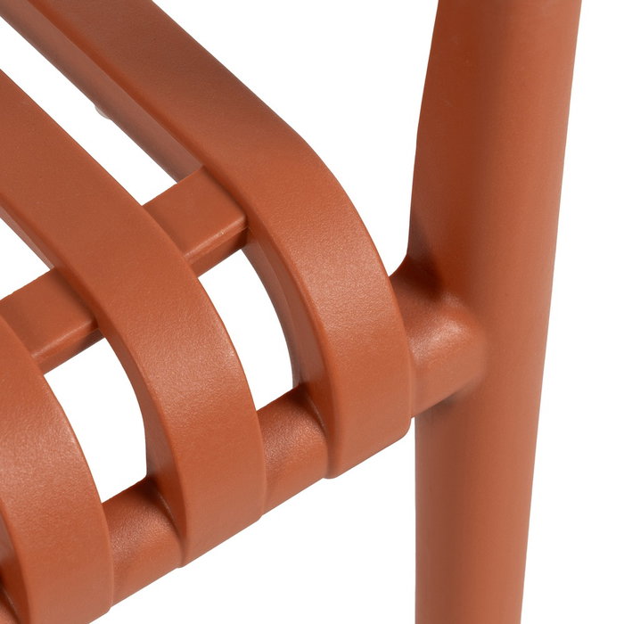 Silla Apilable Terracota Polipropileno 56 X 57 X 81 cm (Set de 2)