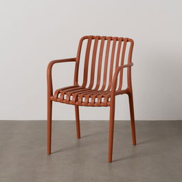 Silla Apilable Terracota Polipropileno 56 X 57 X 81 cm (Set de 2)