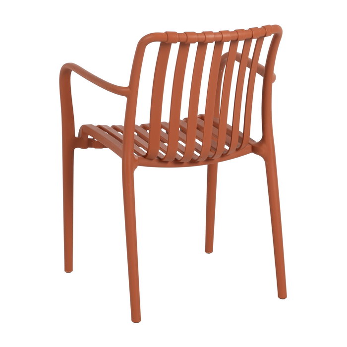 Silla Apilable Terracota Polipropileno 56 X 57 X 81 cm (Set de 2)