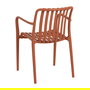 Silla Apilable Terracota Polipropileno 56 X 57 X 81 cm (Set de 2)