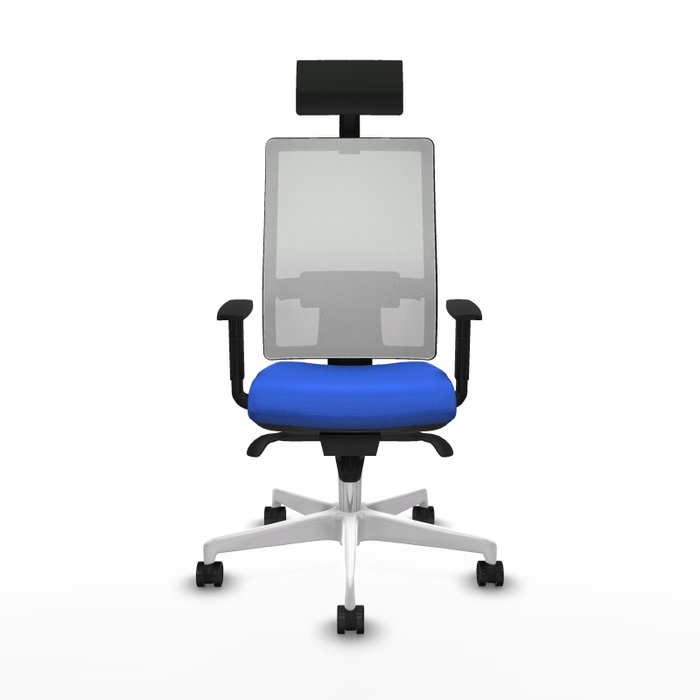 PIQUERAS Y CRESPO Silla de oficina Horna con mecanismo Sincro, Azul y Blanco PIQUERAS Y CRESPO Silla de oficina Horna con mecanismo Sincro, Azul y Blanco