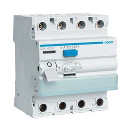 Hager CDA425D Interruptor diferencial 4 polos 25A 30mA Tipo A