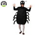 Atosa Disfraz de Araña Negra con Gorro y Mono con Patas para Adulto XS-S