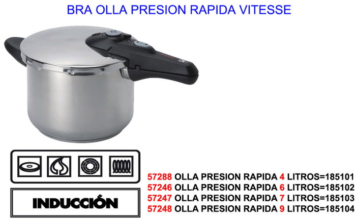 Bra Olla a Presión Vitesse A185103 de 7L y 22cm