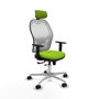 PIQUERAS Y CRESPO Silla de oficina Jorquera Sincro/Traslack Pistacho y Blanco