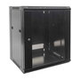Intellinet Bastidor de Pared 6U 570x450mm Negro (19") con Puerta de Vidrio y Paneles Laterales Desmontables, Máx. 60 kg - Kit de Montaje