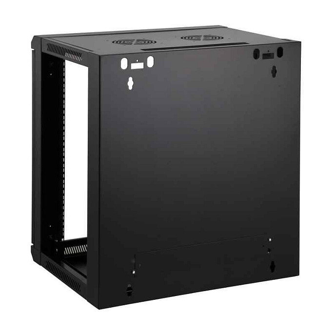 Intellinet Bastidor de Pared 6U 570x450mm Negro (19") con Puerta de Vidrio y Paneles Laterales Desmontables, Máx. 60 kg - Kit de Montaje