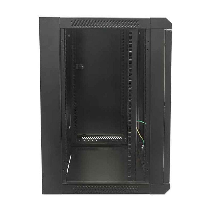 Intellinet Bastidor de Pared 6U 570x450mm Negro (19") con Puerta de Vidrio y Paneles Laterales Desmontables, Máx. 60 kg - Kit de Montaje