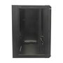 Intellinet Bastidor de Pared 6U 570x450mm Negro (19") con Puerta de Vidrio y Paneles Laterales Desmontables, Máx. 60 kg - Kit de Montaje