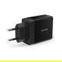 Anker A2021313 Hub USB de 2 Puertos, 24W Máximo, 4.8A Total, Dual Puertos 2.4A, Cargador de Pared Inteligente para Smartphone y Tableta, Negro