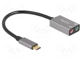 DeLOCK 67071 Tarjeta de sonido externa USB Type-C™ Gris
