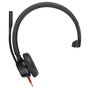 Poly Blackwire 3315 Monoaural con Certificación Microsoft Teams y Adaptador USB-C/A, Negro