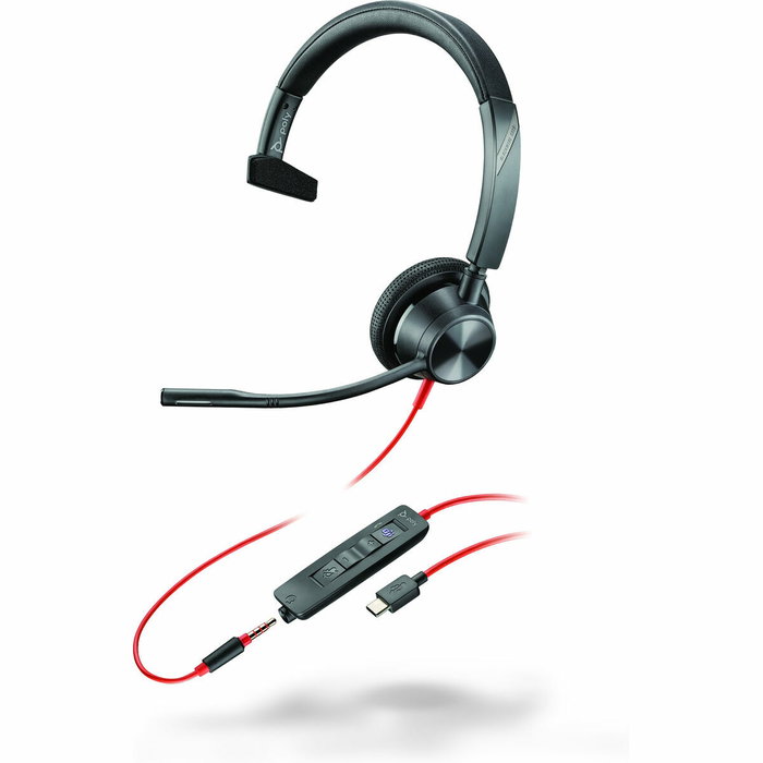 HP Poly Blackwire 3315 Monaural Microsoft Teams Certified USB-C/3,5 mm Negro HP Poly Blackwire 3315 Monaural Microsoft Teams Certified USB-C/3,5 mm Negro