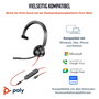 HP Poly Blackwire 3315 Monoaural Microsoft Teams Certified USB-C/3.5mm Negro