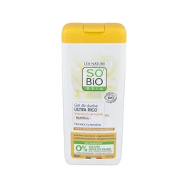 SO´BIO ETIC Gel de Ducha Ultra Rico Nutritivo Karité 650 ml Bio - Cremoso para Piel Seca y Sensible, Certificado ECOCERT, Envase Vegetal, Biodegradable