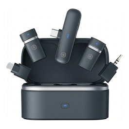 Plusonic Kit de Micrófono Inalámbrico PS-TDS9 con USB Tipo C, Lightning y 3,5 mm Klinke