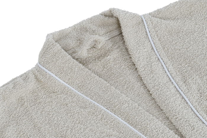 DKD Home Decor Albornoz Beige 1 x 123 x 68 cm Set de 2 para Mujer Algodón 400gsm