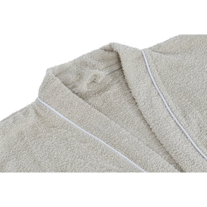 DKD Home Decor Set de 2 Albornoces de Algodón para Mujer, Beige