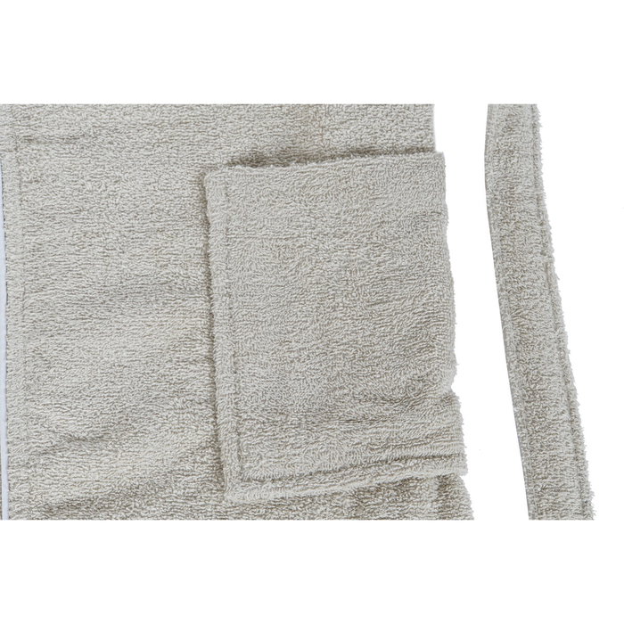 DKD Home Decor Set de 2 Albornoces de Algodón para Mujer, Beige