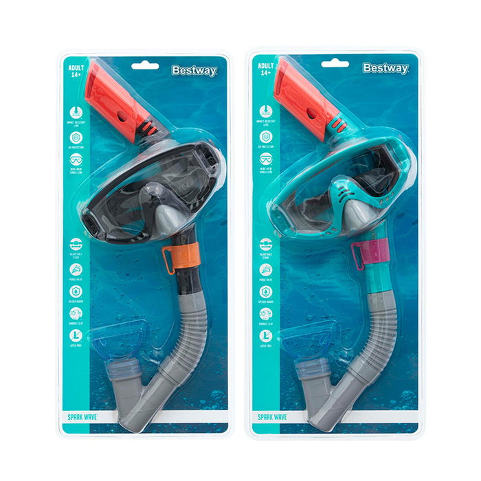 Bestway Conjunto Máscara y Tubo Adulto con Válvula de Purga Multicolor Bestway Conjunto Máscara y Tubo Adulto con Válvula de Purga Multicolor
