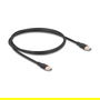 DeLOCK Cable USB-C a USB-C 81238 USB 2.0 PD 3.0 Carga Rápida 60W 1 m Negro para Carga y Datos