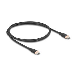 DeLOCK Cable USB-C a USB-C 81238 USB 2.0 PD 3.0 Carga Rápida 60W 1 m Negro para Carga y Datos
