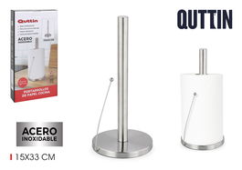 Quttin Portarrollo Cocina Acero 15 cm Ancho x 33 cm Alto x 15 cm Largo (12 Unidades)