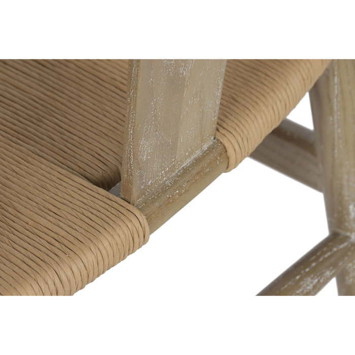 DKD Home Decor Silla Olmo y Ratán Natural