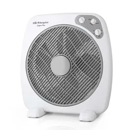 Orbegozo BF 0140 Ventilador de Suelo Box Fan, 60W, 40cm, 3 Velocidades, Difusor Rotatorio, Temporizador 2h, Blanco