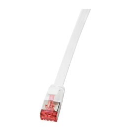 LogiLink CF2031S Cable de Red RJ45 U/FTP Cat6A 1 m Blanco, Conector Macho, Chapado en Oro, Cumple IEC 11801