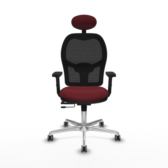 PIQUERAS Y CRESPO Silla de oficina Jorquera Sincro/Traslack Granate y Negro