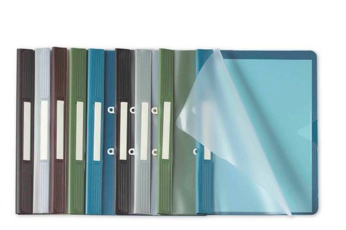 Dosier Fastener Pardo Pvc Fº C/Tarjet. Azul (Set de 10) Dosier Fastener Pardo Pvc Fº C/Tarjet. Azul (Set de 10)