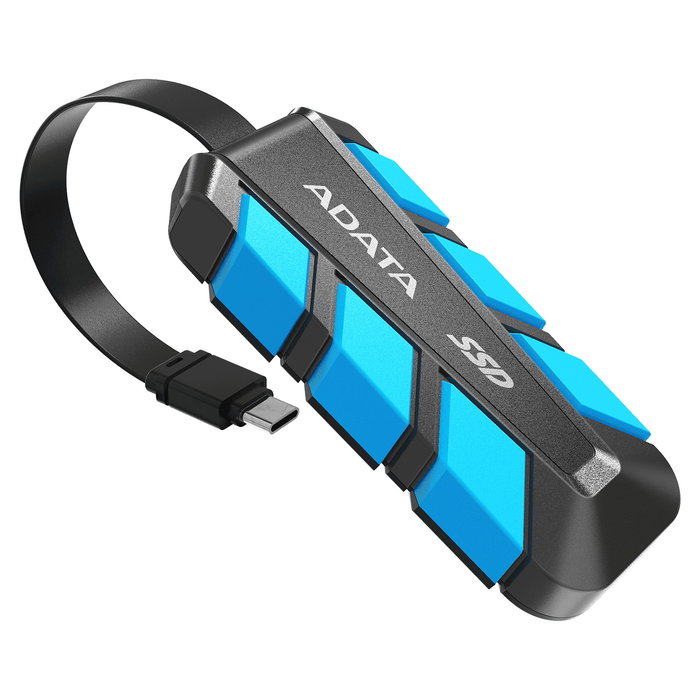 ADATA SC740 SSD Externo 2TB Negro/Azul, USB-C 3.2 Gen 2, Lectura 1050 MB/s, Resistente (MIL-STD-810G)