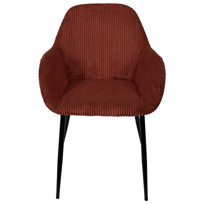 Home Deco Factory Silla Butaca Scott Terracota Colección Cocooning Estructura Madera Patas Hierro