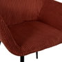 Home Deco Factory Silla Butaca Scott Terracota Colección Cocooning Estructura Madera Patas Hierro