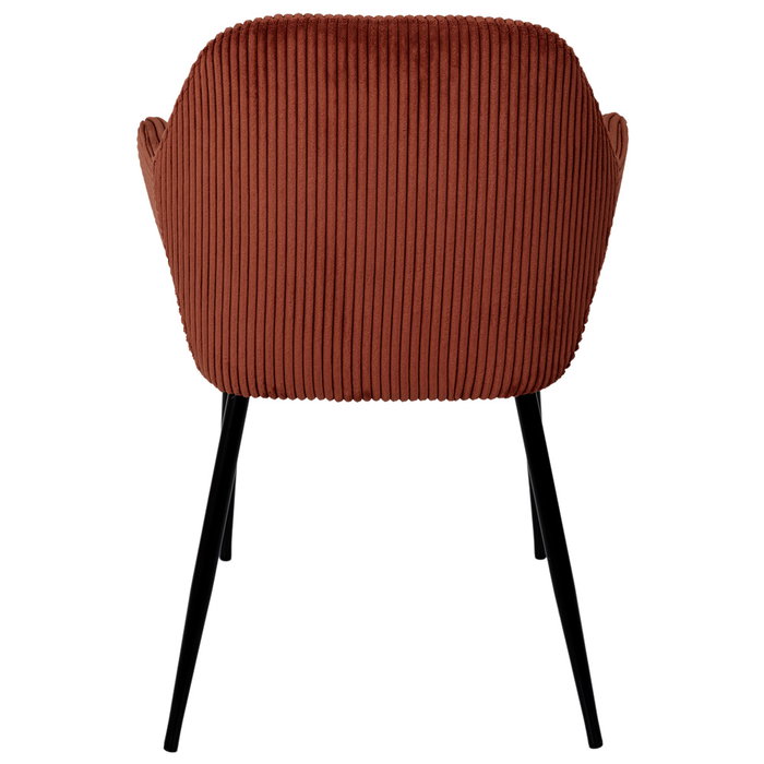 Home Deco Factory Silla Butaca Scott Terracota Colección Cocooning Estructura Madera Patas Hierro