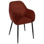 Home Deco Factory Silla Butaca Scott Terracota Colección Cocooning Estructura Madera Patas Hierro