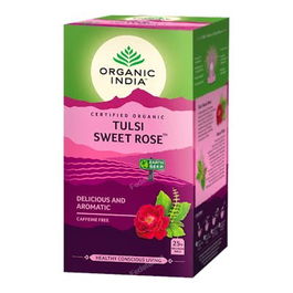 ORGANIC INDIA Tulsi Sweet Rose Infusion Ayurvedica 25 Bolsas Té Herbal