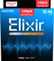 Elixir Pack 3 Juegos Cuerdas Eléctrica Nanoweb Nickel P. Steel Light 10-46