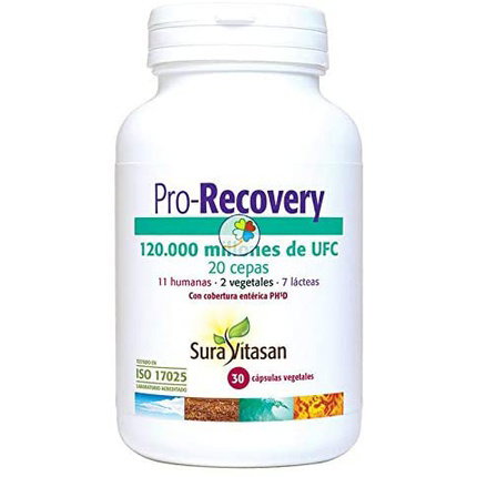 SURA VITASAN Pro-Recovery 120.000 Millones 20 Cepas 30 Cápsulas Vegetales