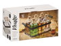 Vivalto Set 6 Frascos con Tapón de Corcho 125 ml y Soporte Metal (Set de 12)