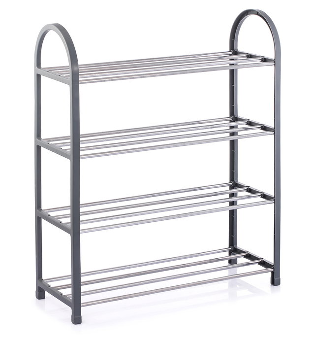 Confortime Zapatero Metálico y Plástico 4 Puertas 49.5 x 18.5 x 65 cm (12 Unidades)