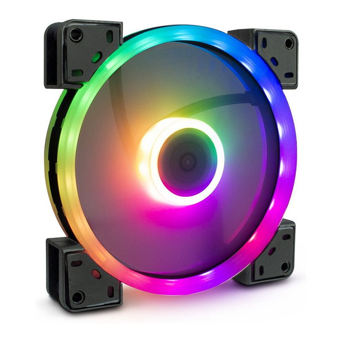 Inter-Tech ARGUS RS-141 RGB Ventilador 140x140x25 mm con 26 LEDs RGB