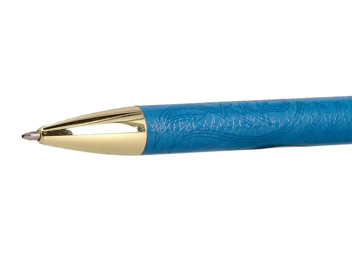 Belius Wild West Bolígrafo Aluminio Azul Marino Dorado Tinta Azul Caja Diseño