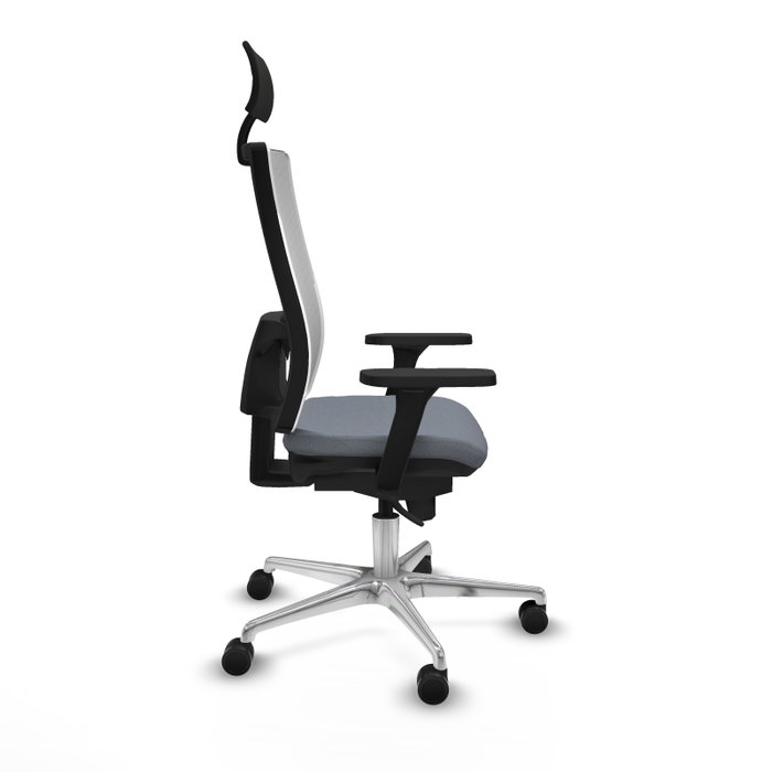 PIQUERAS Y CRESPO Silla de oficina Horna con mecanismo Sincro, Gris y Blanco