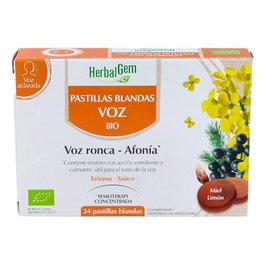 HERBALGEM Pastillas Blandas Para La Voz 24 Gominolas Bio