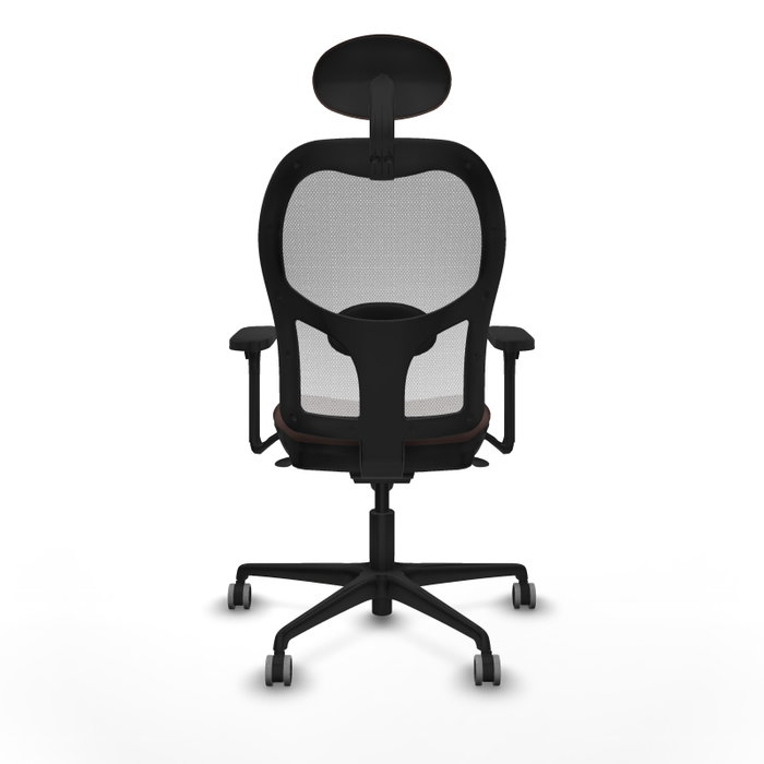 PIQUERAS Y CRESPO Silla de oficina Jorquera con mecanismo Sincro, Marrón oscuro y Blanco PIQUERAS Y CRESPO Silla de oficina Jorquera con mecanismo Sincro, Marrón oscuro y Blanco